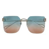 Солнцезащитные очки Balenciaga Large Lenses And Temples Decorated By Logo "Light Blue"