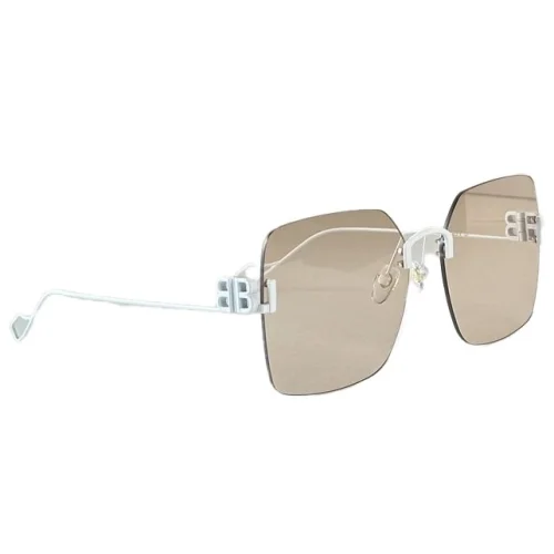 Солнцезащитные очки Balenciaga Rectangle Shape Form And Logo Symbols On Temples "Brown"