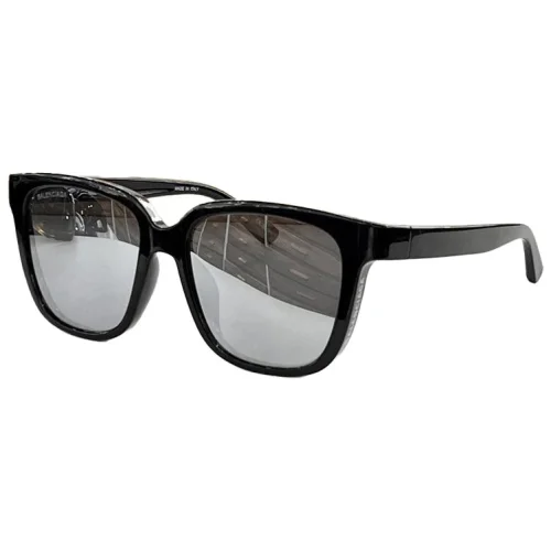 Солнцезащитные очки Balenciaga White Logo Inscription On Frame Side "Black/Gray"