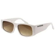 Солнцезащитные очки Balenciaga Wide Frame With Colorful Logo Inscription "White"