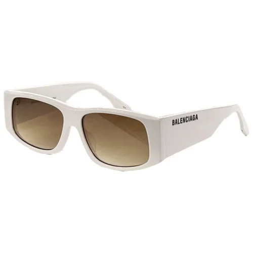 Солнцезащитные очки Balenciaga Wide Frame With Colorful Logo Inscription "White"