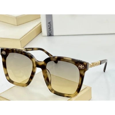 Солнцезащитные очки Balenciaga Frame With Symbols Logo "Brown/Yellow" фото № 2
