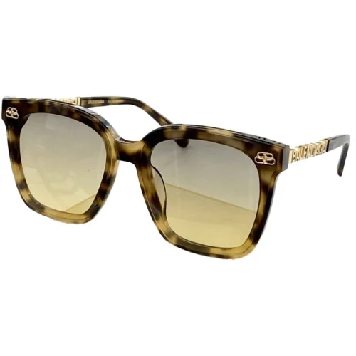 Солнцезащитные очки Balenciaga Frame With Symbols Logo "Brown/Yellow"