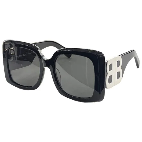 Солнцезащитные очки Balenciaga Wide Glasses Temples With Letters "Black/White"
