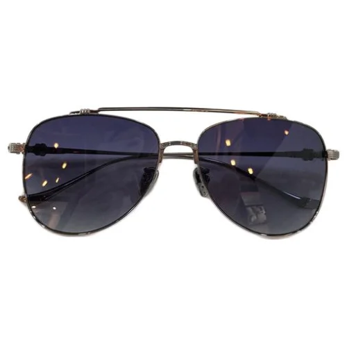 Солнцезащитные очки Chrome Hearts Thin Temples With Ornament "Blue/Silver"