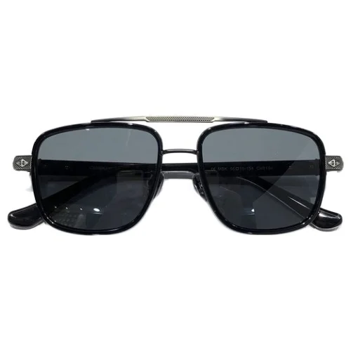 Солнцезащитные очки Chrome Hearts Aviator Shaped Temples Decorated By Crosses "Black"