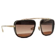 Солнцезащитные очки Chrome Hearts Temples With Decoration By Repeating Logo "Brown"