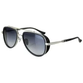 Солнцезащитные очки Chrome Hearts Lenses Connected By Top Line And Temples With Logo "Black/Silver"