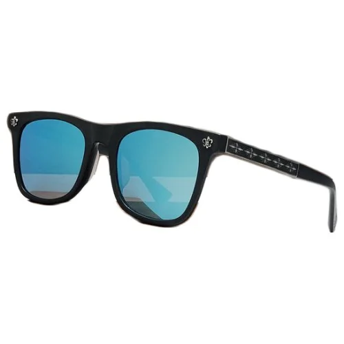 Солнцезащитные очки Chrome Hearts Repeating Logo On Temples Inside Rectangle "Blue"