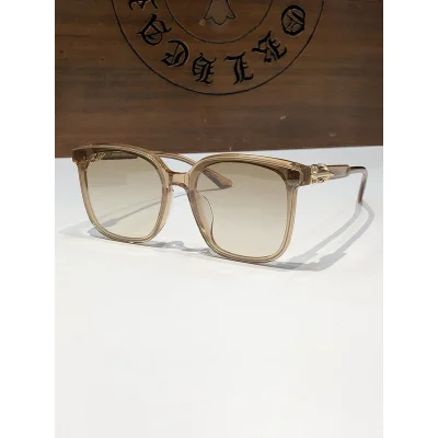 Солнцезащитные очки Chrome Hearts Decorated Temples WIth Logo "Brown" фото № 2