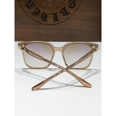 Солнцезащитные очки Chrome Hearts Decorated Temples WIth Logo "Brown" фото № 3