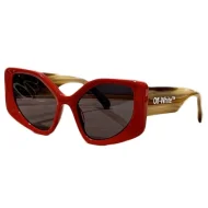 Солнцезащитные очки Off White Colorful Frames And Wide Temples With Logo Name "Red"