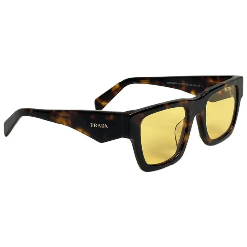 Солнцезащитные очки Prada Temples With Logo Inscription On Temples "Brown/Yellow"