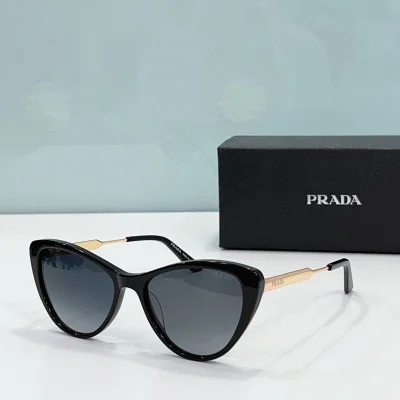 Солнцезащитные очки Prada Cat Eye Form With Thin Temples "Black" фото № 2