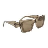 Солнцезащитные очки Prada Wide Frame WIth Triangle And Logo "Beige"