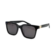 Солнцезащитные очки Prada Frame With Small Gold Rectangle "Black/Gray"