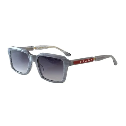 Солнцезащитные очки Prada Frame With Logo In Red Rectangle "Gray"