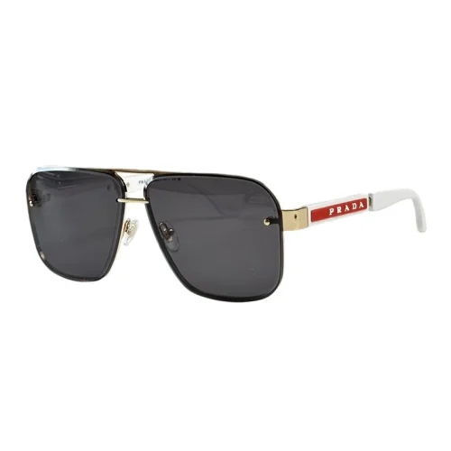 Солнцезащитные очки Prada Inscription On Red Background "Black/White"