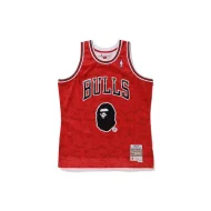 Баскетбольная Джерси Bape X Mitchell And Ness Chicago Bulls №93 "Red"