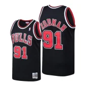 Баскетбольная Джерси Mitchell And Ness X NBA Chicago Bulls 97-98 №91 Dennis Rodman "Black"