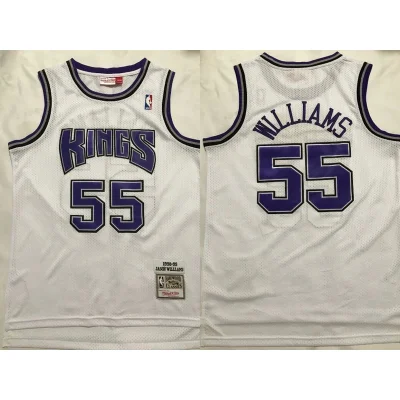 Баскетбольная Джерси Mitchell And Ness Sacramento Kings №55 Jason Williams "White" фото № 3