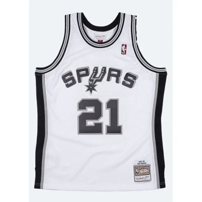 Баскетбольная Джерси Mitchell And Ness San Antonio Spurs №21 Tim Duncan "White" фото № 2