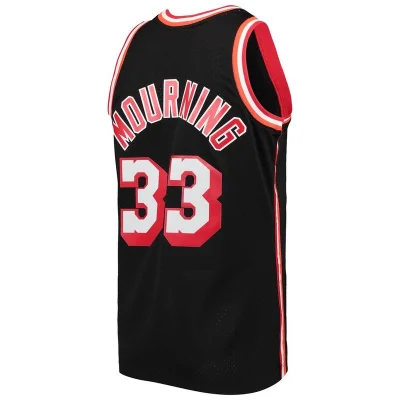 Баскетбольная Джерси NBA Miami Heat №33 Alonzo Mourning "Black" фото № 5