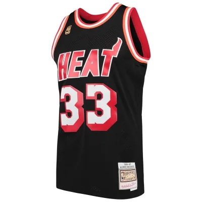 Баскетбольная Джерси NBA Miami Heat №33 Alonzo Mourning "Black" фото № 6