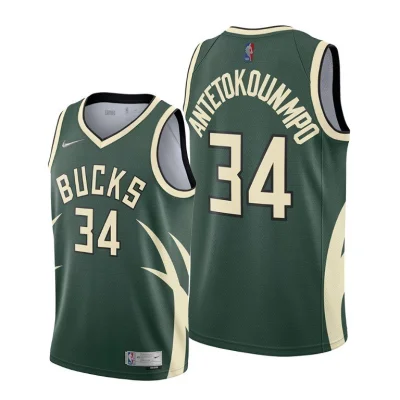 Баскетбольная Джерси Nike Milwaukee Bucks 21 №34 Giannis Antetokounmpo "Green" фото № 2 Баскетбольная Джерси Nike Milwaukee Bucks 21 №34 Giannis Antetokounmpo "Green" фото № 2