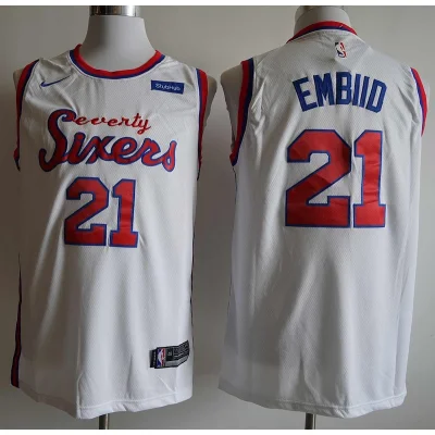 Баскетбольная Джерси Nike Philadelphia 76ers №21 Joel Embiid "White" фото № 2