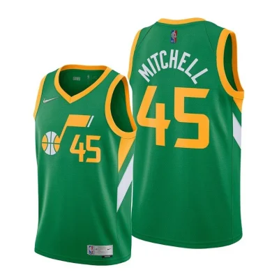 Баскетбольная Джерси Nike Utah Jazz 21 №45 Donovan Mitchell "Green" фото № 2