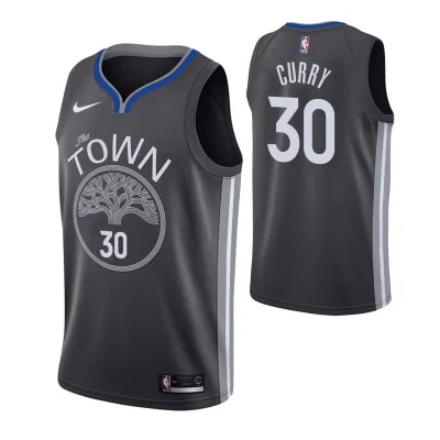 Баскетбольная Джерси Nike Golden State Warriors 19-20 №30 Stephen Curry "Black" фото № 2