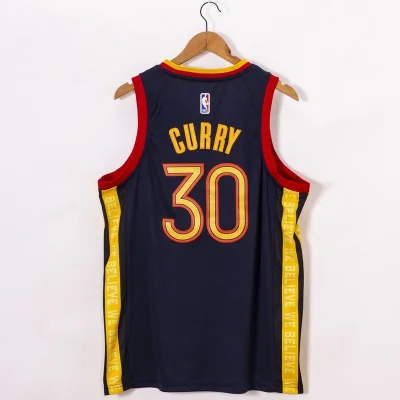 Баскетбольная Джерси Nike Golden State Warriors 20-21 №30 Stephen Curry "Black" фото № 3