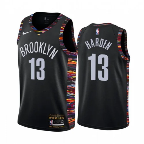 Баскетбольная Джерси Nike Brooklyn Nets 19 №13 James Harden "Black"