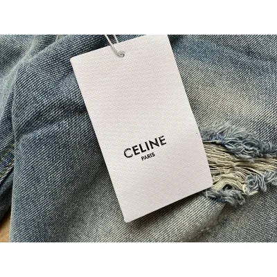 Джинсы Celine Leaky Knees "Blue" фото № 4