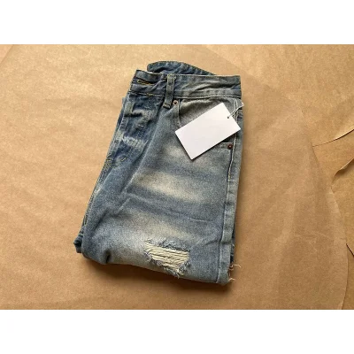 Джинсы Celine Leaky Knees "Blue" фото № 5