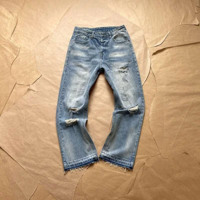 Джинсы Celine Leaky Knees "Blue" фото № 6