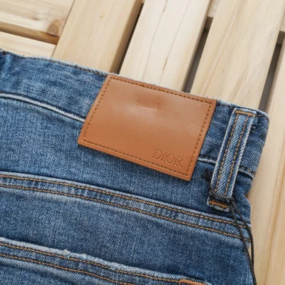 Джинсы Christian Dior Torn "Blue" фото № 4