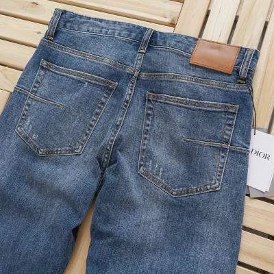 Джинсы Christian Dior Torn "Blue" фото № 5