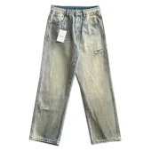 Джинсы Christian Dior Backside Brown Stripe Dior Logos "Blue"