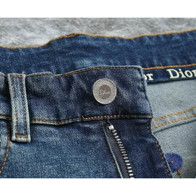 Джинсы Christian Dior White Insect Dior "Blue" фото № 4