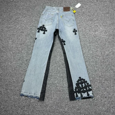 Джинсы Gallery Dept x Chrome Hearts Black Cross "Blue Denim" фото № 7