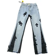 Джинсы Gallery Dept x Chrome Hearts Black Cross "Blue Denim"
