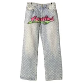 Джинсы Louis Vuitton Monogram and Color Print "Blue, Pink, Green"