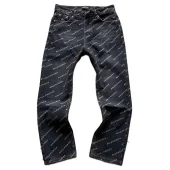 Штаны Balenciaga Jeans Print Text "Black"