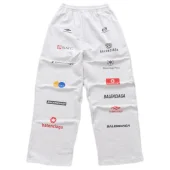 Штаны Balenciaga BLNCG Baggy Logo "White"