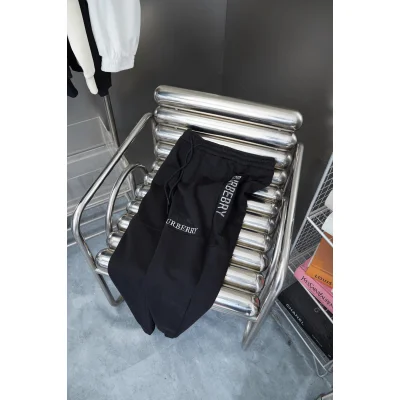 Штаны Burberry Frontside Contrast White Logos Burberry "Black" фото № 7