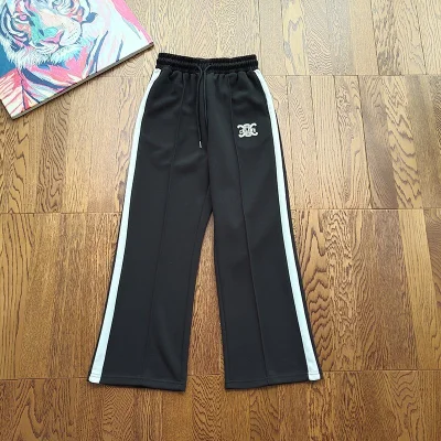 Штаны Celine With Stripes And Brand Logo "Black" фото № 8