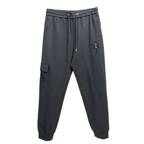 Штаны Chrome Hearts Elastic Waistband Laces Metal Cross "Gray"