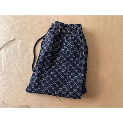 Штаны Gucci Monogamous Print "Blue/Black" фото № 3